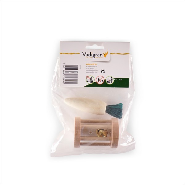 Pack De Jouets En Bois Pour Rongeur Carotte & Rouleau