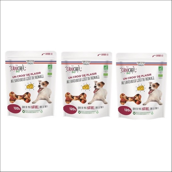 CANICHEF - Friandises BIO Pour Chien Au Goût Fromage