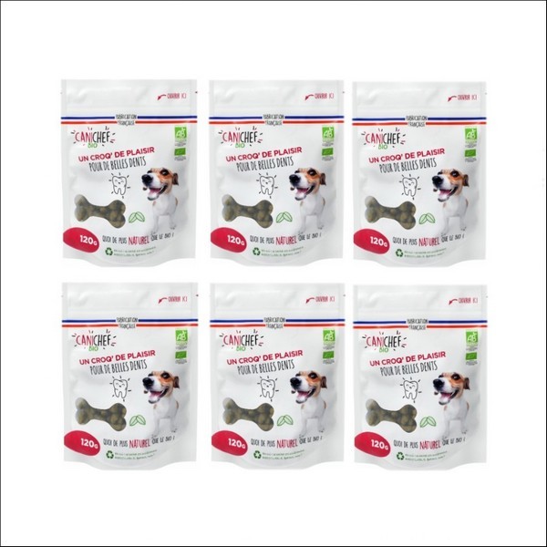 CANICHEF - Friandises BIO Pour Chien Au Goût Volaille Spécial Hygiène Bucco-Dentaire