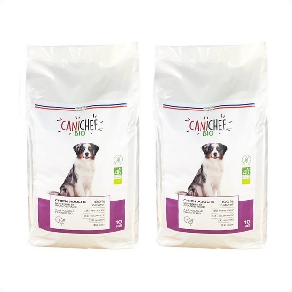 CANICHEF - Croquettes A La Volaille Pour Chien De Moyenne & Grande Race Sans Céréales BIO