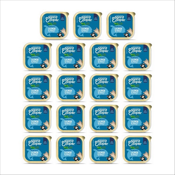 Edgard & Cooper Barquette Au Poulet & Au Saumon Sans Céréales Pour Chat Sénior