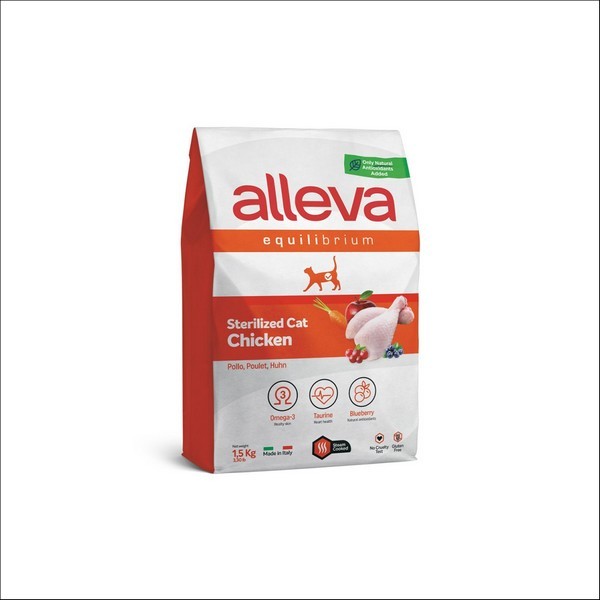 Croquette Au Poulet Pour Chat Adulte Stérilisé - Alleva Equilibrium