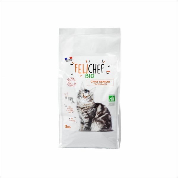 FELICHEF Croquettes BIO A La Volaille Pour Chat Sénior