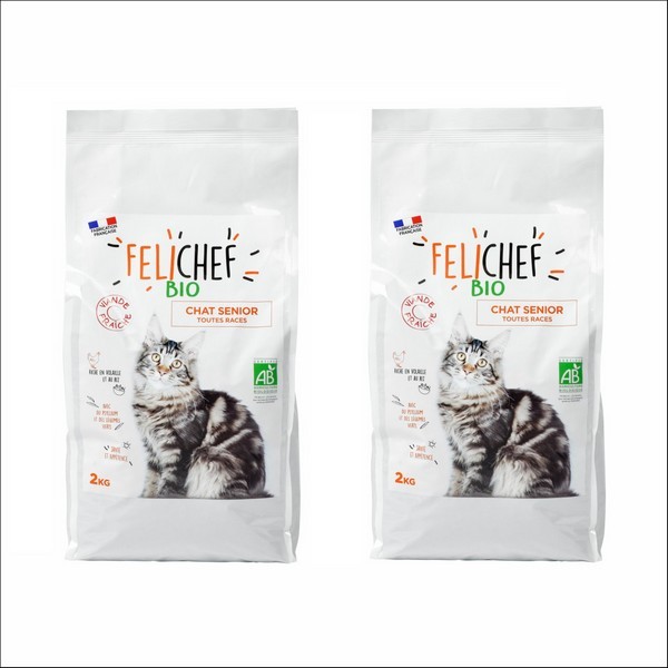FELICHEF Croquettes BIO A La Volaille Pour Chat Sénior