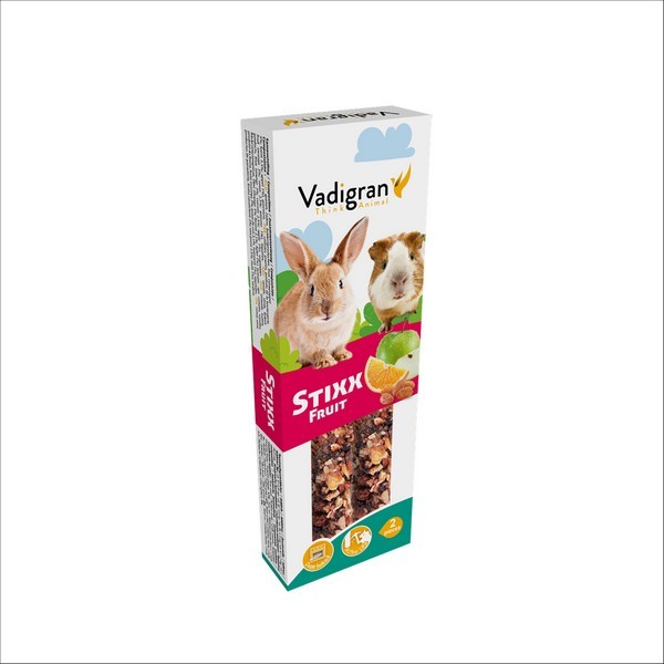 Lot De 2 Baguettes A Ronger Vadigran StiXX Pour Lapins & Cochons D'Inde