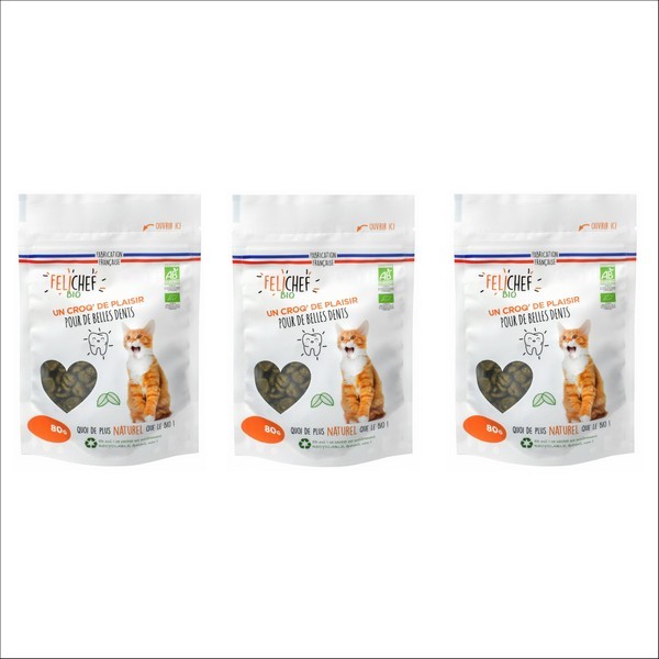 FELICHEF - Friandises BIO Hygiène Bucco-Dentaire Pour Chat