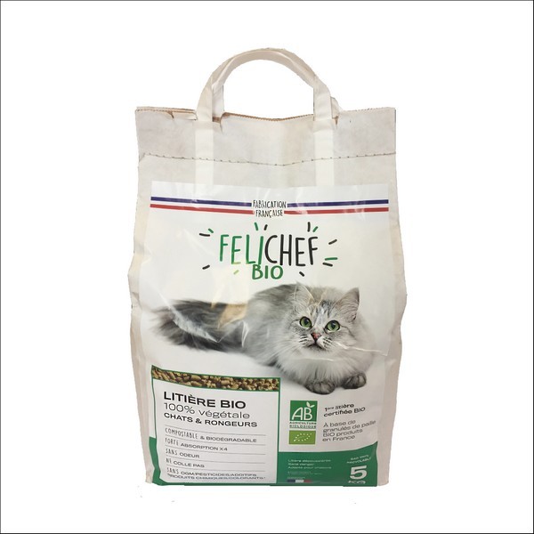 FELICHEF - Litière Végétale BIO Chat & Rongeurs