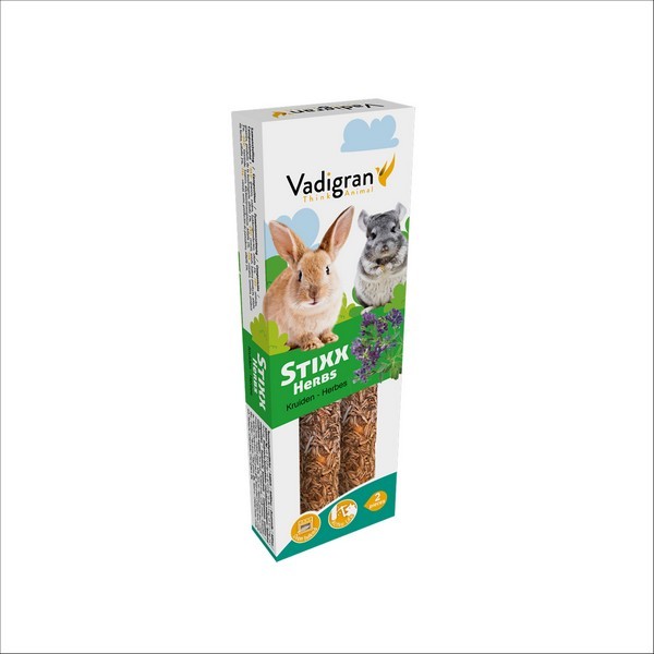 Lot De 2 Baguettes A Ronger Vadigran StiXX Pour Lapins & Chinchillas
