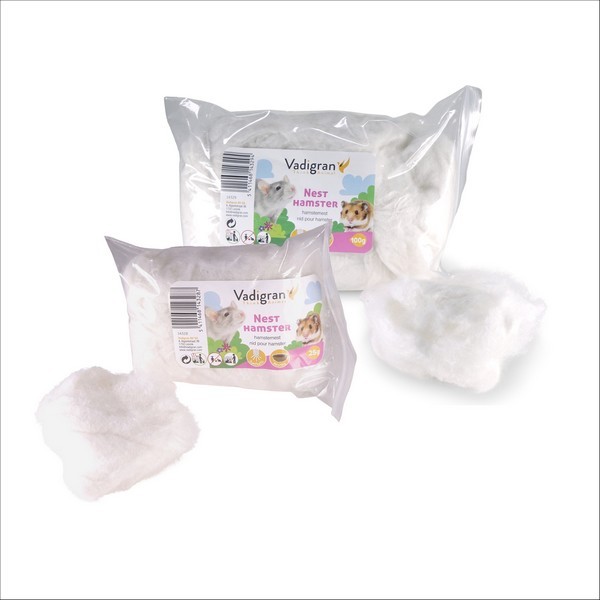 Ouate Blanc Pour Lit Hamster, Souris, Gerbille, Octodon, Écureuil
