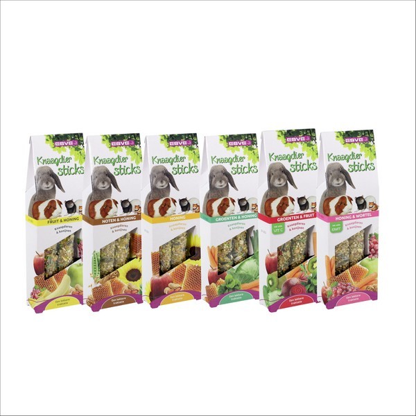 ESVE STICKS Pour Lapins & Rongeurs Fruit-Miel Ou Légume-Miel
