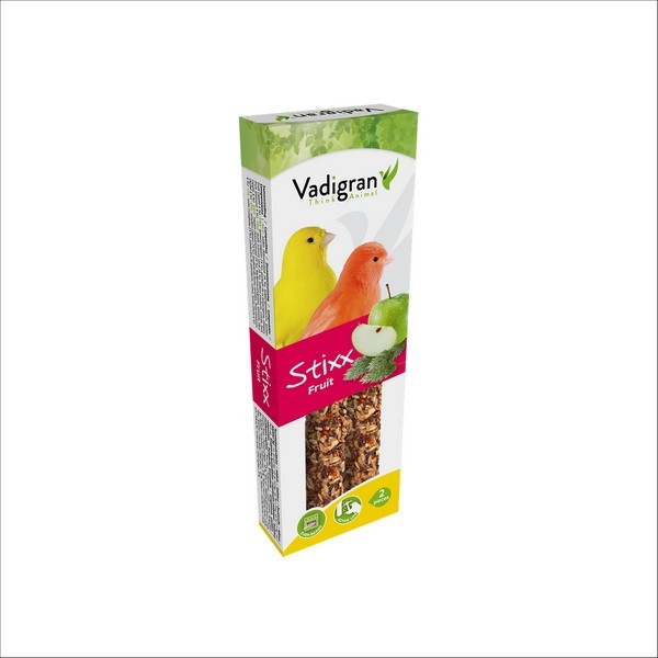 Lot De 2 Bâtonnets Snack Stixx Pour Canaris Aux Fruits Vadigran