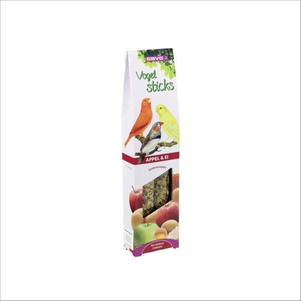 Lot De 2 Bâtonnets Snack Stixx Pour Oiseaux De Volière Aux Pommes & Œufs Vadigran