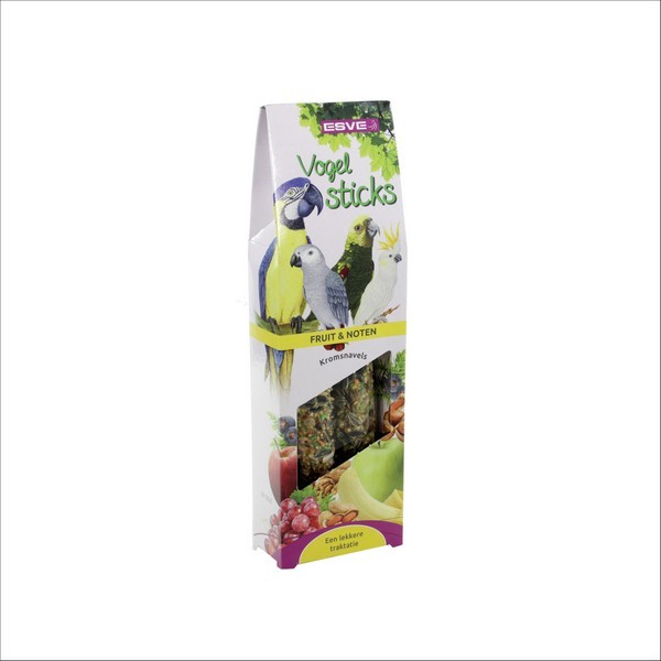 Lot De 2 Bâtonnets Snack Stixx Oiseau Perroquet Fruits & Noix Vadigran
