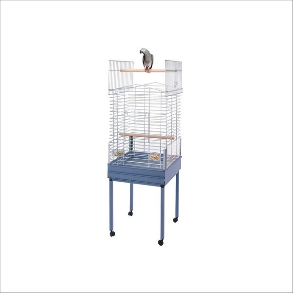 Cage Pour Oiseaux Perroquets Ezia Sur Pied Bleu Imac