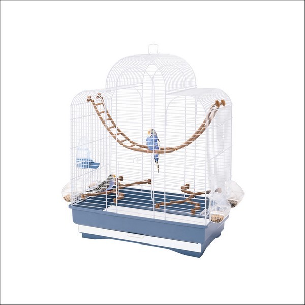 Cage Pour Petits Oiseaux Fiona 50 Blanc-Bleu Imac