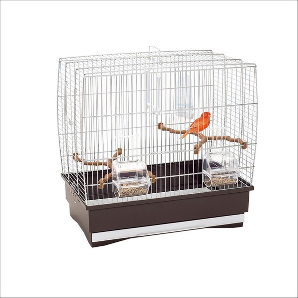 Cage Pour Petits Oiseaux Irène 2 Argent-Brun Imac