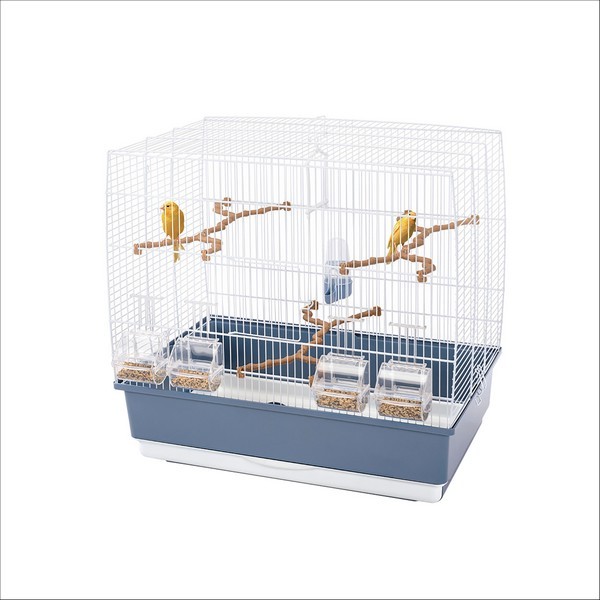 Cage Pour Petits Oiseaux Irène 4 Blanc-Bleu Imac
