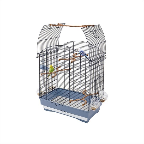 Cage Petits Oiseaux Agata Blanc-Bleu Imac