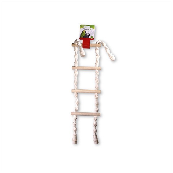 Jouet Pour Oiseaux Échelle De Corde 4 Échelons 66cm Ou 5 Échelons 75cm Vadigran